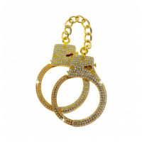 Наручники золоті Taboom Bondage in Luxury Diamond Wrist Cuffs прикрашені камінням