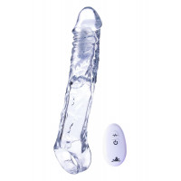 Насадка на пенис реалистичная NMC Ice Crystals Collection с вибропулей и пультом, прозрачная