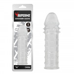 Насадка рельефная Chisa SuperMe Extra Texture Sleeve с закрытой головкой, прозрачная
