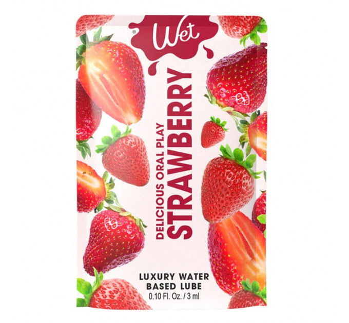 Їстівний лубрикант зі смаком полуниці Wet Strawberry, 118 мл