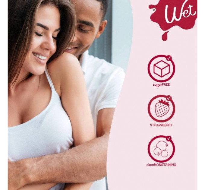 Їстівний лубрикант зі смаком полуниці Wet Strawberry, 118 мл