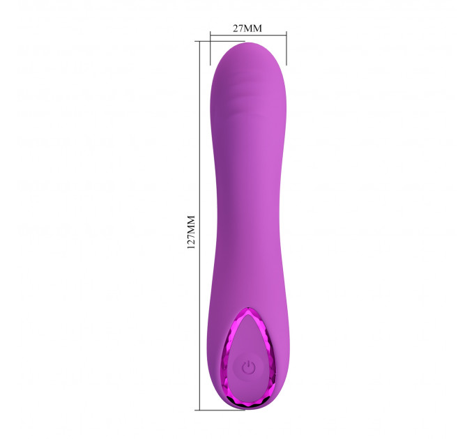 Вибратор для точки G Pretty Love Dj Dick фиолетовый, 12.7 х 2.7 см