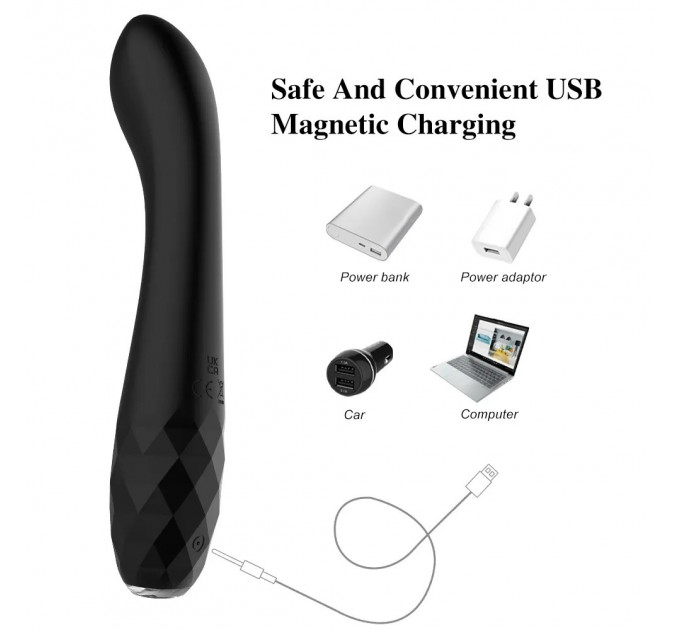 Вібратор для точки G з підсвічуванням Every Night Toys, чорний