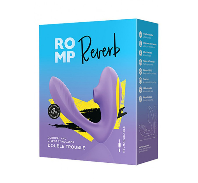 Вібратор подвійної стимуляції ROMP REVERB, бузковий
