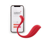 Виброяйцо с подключением к приложению, интерактивное Svakom Phoenix Neo 2 красное, 11.8 х 3 см