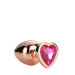 Анальная пробка с сердцем GLEAMING LOVE ROSE GOLD PLUG LARGE