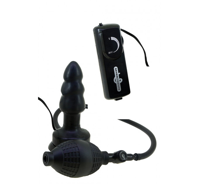 Надувний Анальний плаг з вібрацією the KNIGHT INFLATABLE VIBRATING PLUG