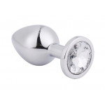 Анальная пробка Silver Metal Diamond, S