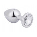Анальная пробка Silver Metal Diamond, S