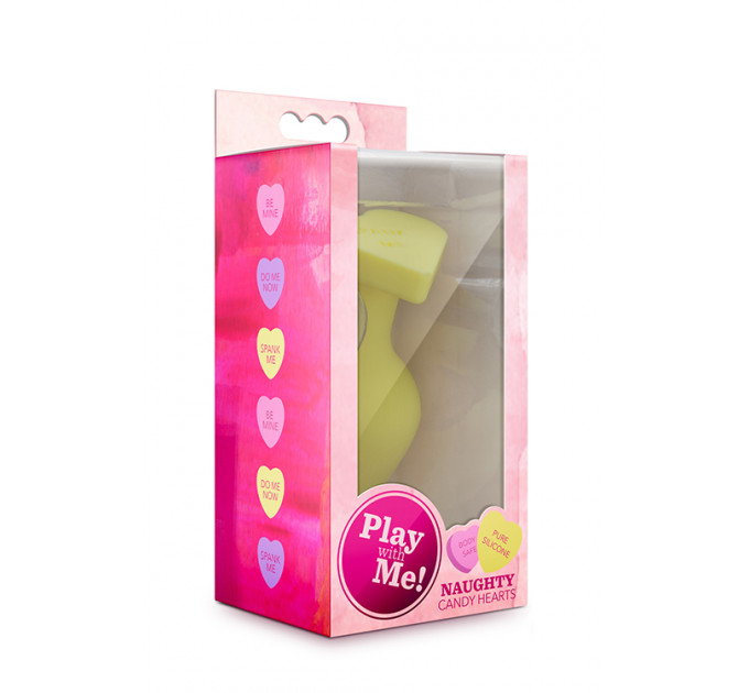 Анальный плаг PLAY WITH ME CANDY HEART SPANK ME YELLOW