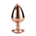 Анальная пробка с сердцем GLEAMING LOVE ROSE GOLD PLUG LARGE