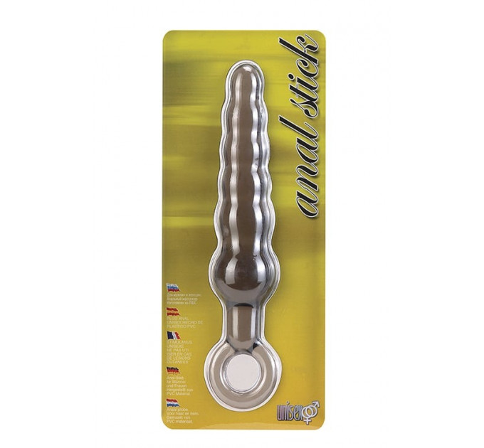 Анальна ялинка з утримувачем Seven Creations Anal Stick прозоро-сіра