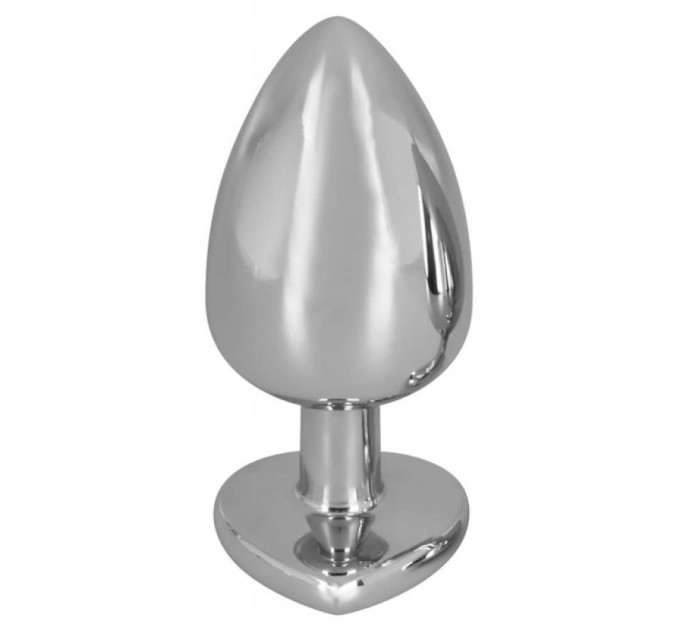 Анальная металлическая пробка You2Toys Diamond Butt Plug с красным камнем, Large