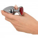 Анальная металлическая пробка You2Toys Diamond Butt Plug с красным камнем, Large