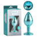 Анальна пробка блакитна поталь CHISA MATRIX MONT з блакитним каменем, розмір S