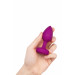 Анальная пробка с вибрацией B-Vibe Vibrating Jewel Plug S/M Pink Ruby, силиконовая, розовая