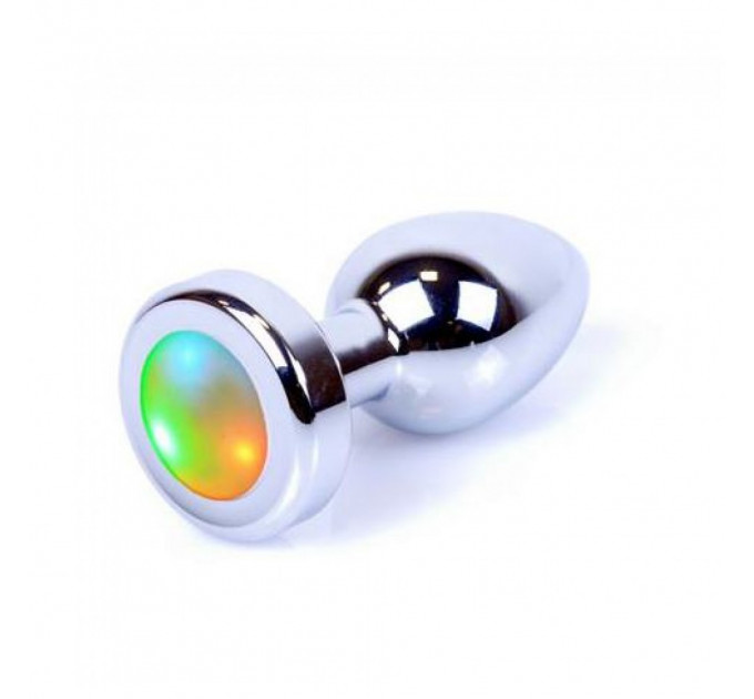 Анальная пробка со светодиодом Plug-Jewellery PLUG - Disco Flashlight размер S