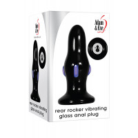 Анальная пробка стеклянная с вибрацией A&E REAR ROCKER VIBRATING GLASS ANAL PLUG