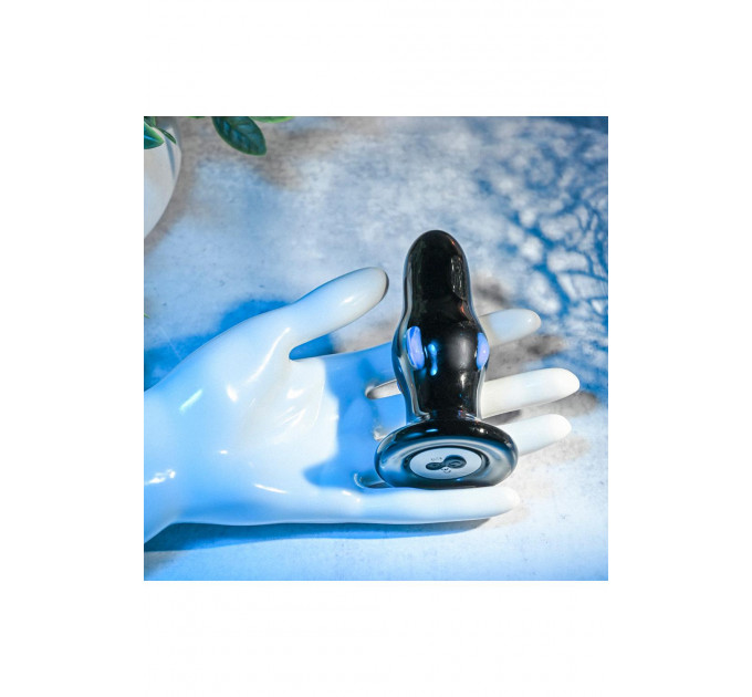 Анальная пробка стеклянная с вибрацией A&E REAR ROCKER VIBRATING GLASS ANAL PLUG