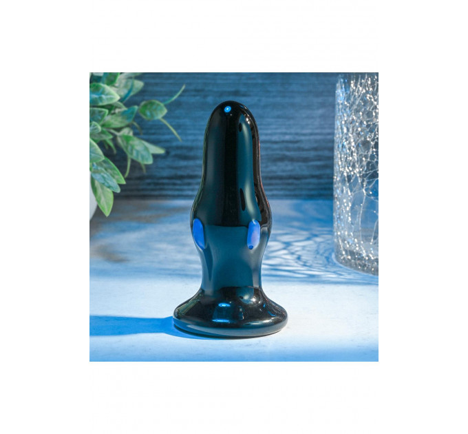 Анальная пробка стеклянная с вибрацией A&E REAR ROCKER VIBRATING GLASS ANAL PLUG