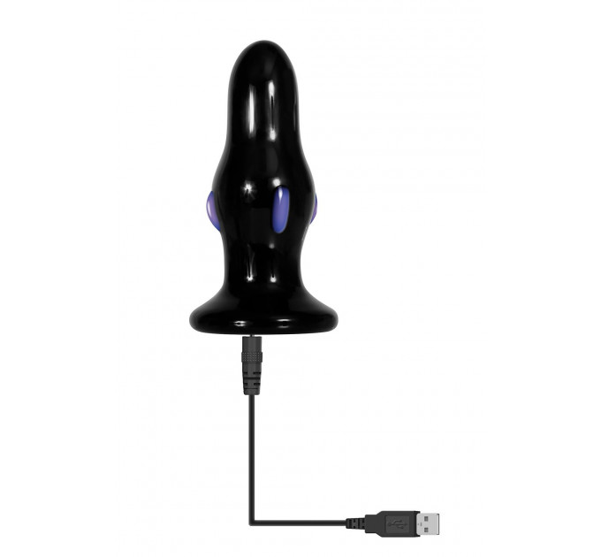 Анальная пробка стеклянная с вибрацией A&E REAR ROCKER VIBRATING GLASS ANAL PLUG