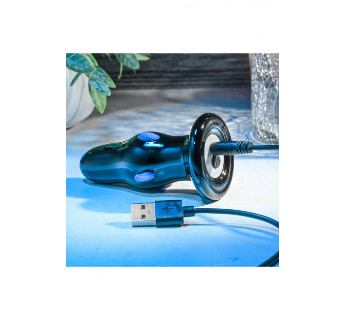Анальная пробка стеклянная с вибрацией A&E REAR ROCKER VIBRATING GLASS ANAL PLUG