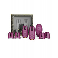 Беспроводные вибрирующие зажимы для сосков ZALO Nave Vibrating Nipple Clamps фиолетовый