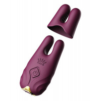Беспроводные вибрирующие зажимы для сосков ZALO Nave Vibrating Nipple Clamps фиолетовый