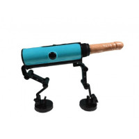 Секс-машина с фрикциями, подогревом и пультом управления Blue-Punk, ABS, синяя, 36 см