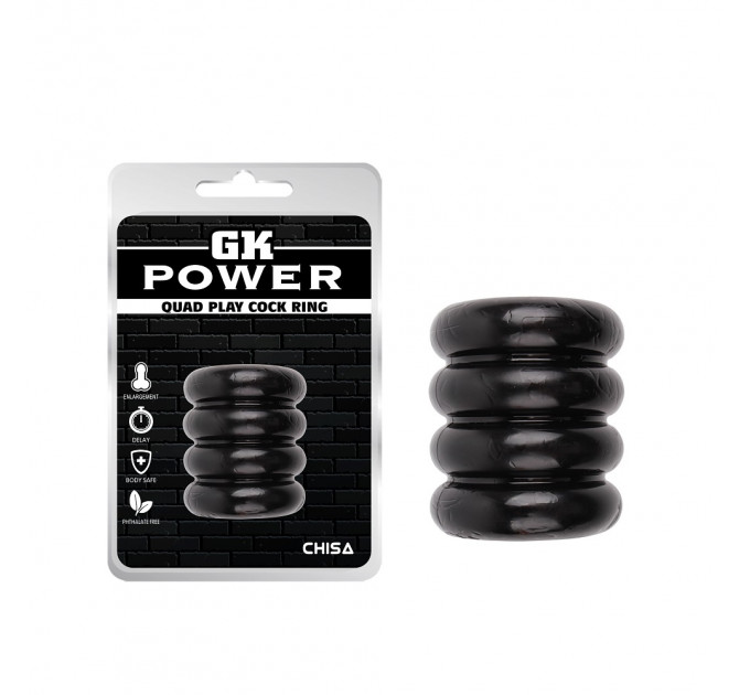 Эрекционное кольцо-ограничитель Chisa GK Power Quad play Cock Ring