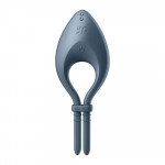 Эрекционное смарт кольцо с вибрацией Satisfyer Bullseye Connect App, серый