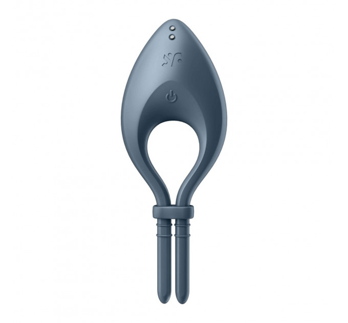 Эрекционное смарт кольцо с вибрацией Satisfyer Bullseye Connect App, серый