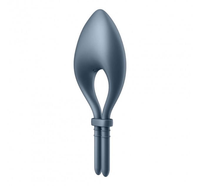 Эрекционное смарт кольцо с вибрацией Satisfyer Bullseye Connect App, серый