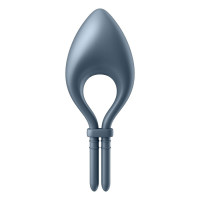 Эрекционное смарт кольцо с вибрацией Satisfyer Bullseye Connect App, серый