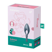 Эрекционное смарт кольцо с вибрацией Satisfyer Bullseye Connect App, серый