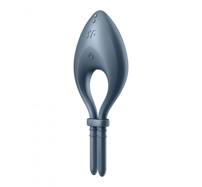Эрекционное смарт кольцо с вибрацией Satisfyer Bullseye Connect App, серый