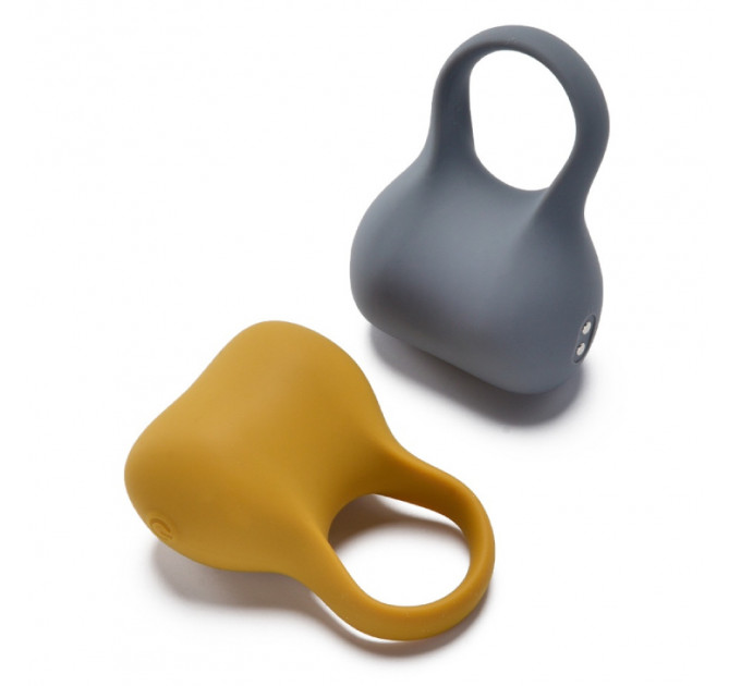 Эрекционное виброкольцо Sweet Em Silky Ring с пультом, желтое, 7.6 х 5.7 см