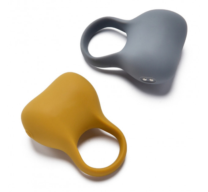 Эрекционное виброкольцо Sweet Em Silky Ring с пультом, желтое, 7.6 х 5.7 см