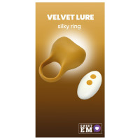 Ерекційне віброкільце Sweet Em Silky Ring з пультом, жовте, 7,6 х 5,7 см