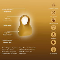 Ерекційне віброкільце Sweet Em Silky Ring з пультом, жовте, 7,6 х 5,7 см