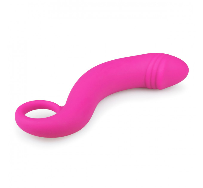 Изогнутый фаллоимитатор Curved Dong для простаты розовый, 17.5 см x 3.5 см.