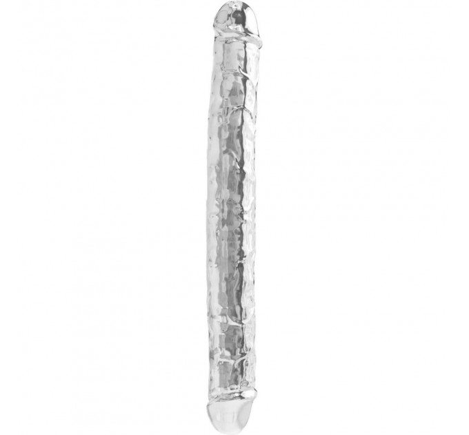 Фаллоимитатор двусторонний с реалистичным рельефом, Toy Joy Clear Double Dong, прозрачный