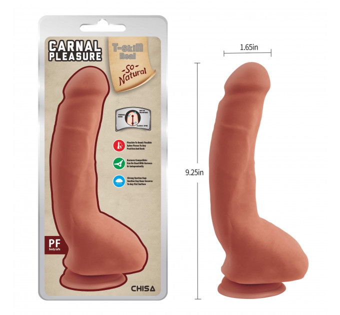 Фаллоимитатор реалистик Chisa T-skin ReaL CARNAL Pleasure; 23,5 см