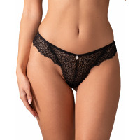 Кружевные трусики Obsessive Iliosa черные, L/XL