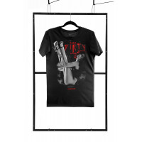 Мужская футболка с принтом «Talk dirty to me» Demoniq TSHRB009 черная, M