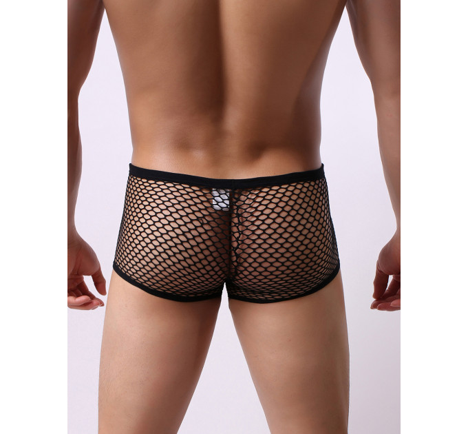 Чоловічі труси в сітку Star Night Fishnet Boxer чорні, М