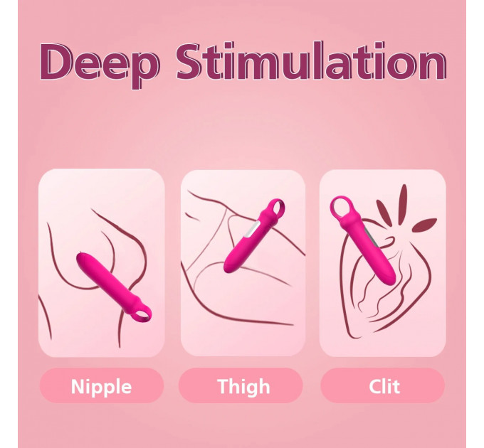 Мини-вибратор Every Night Toys Merry светло-розовый, 10 режимов вибрации