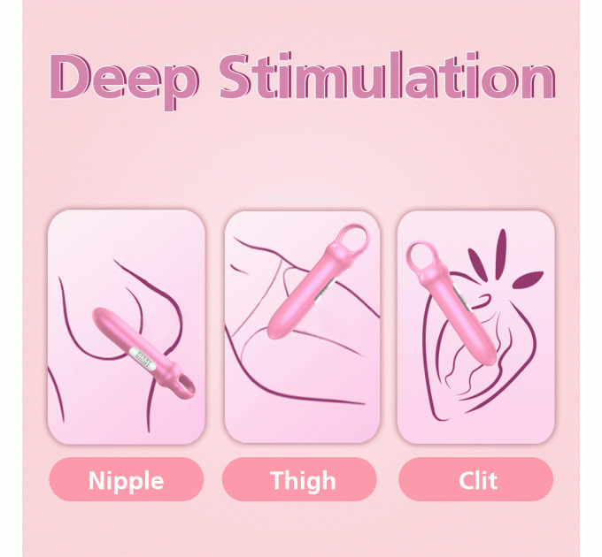 Мини-вибратор Every Night Toys Merry светло-розовый, 10 режимов вибрации