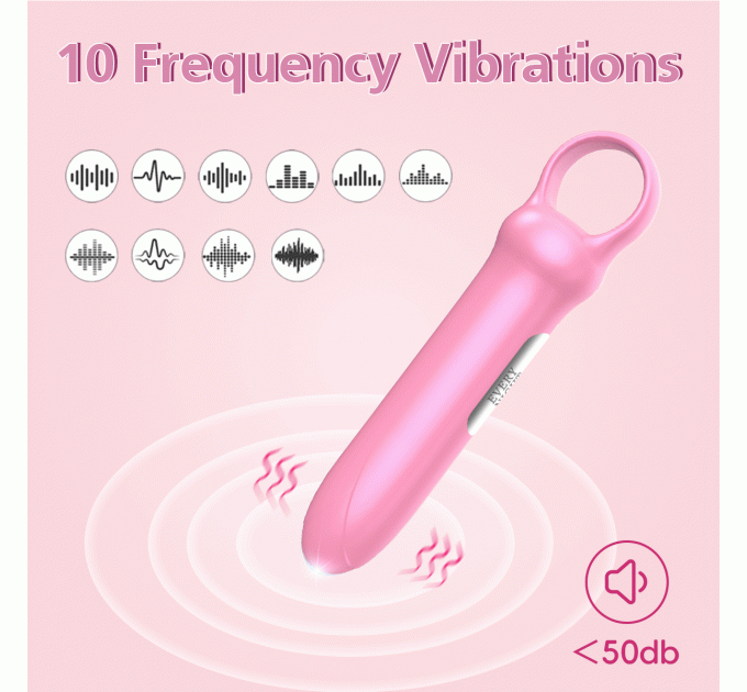 Мини-вибратор Every Night Toys Merry светло-розовый, 10 режимов вибрации