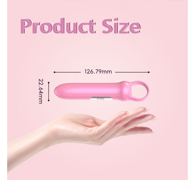 Мини-вибратор Every Night Toys Merry светло-розовый, 10 режимов вибрации